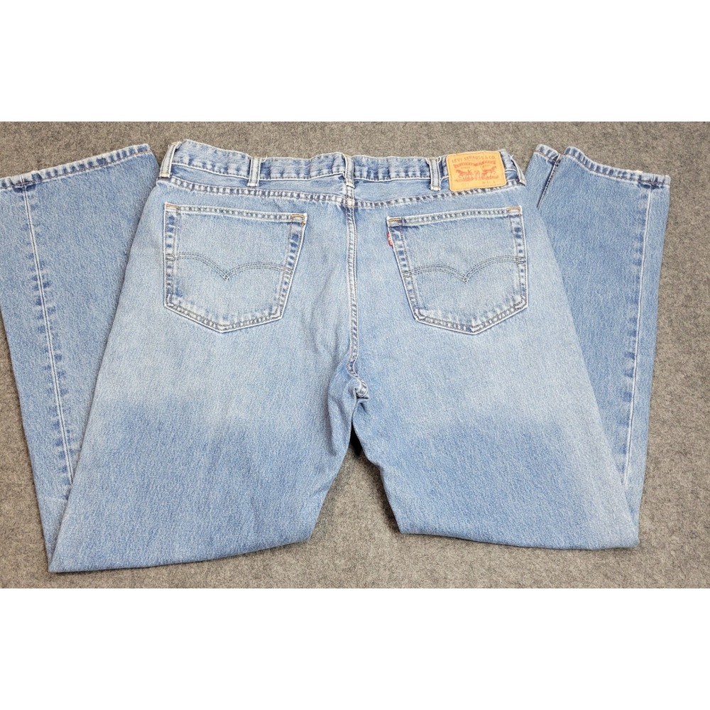 Levis 559 Jeans Mens 40x32 Blue Denim Faded Red Tab Straight Leg Streetwear - Picture 3 of 14